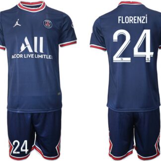 Men 2021-2022 Club Paris St German home blue 24 Soccer Jersey