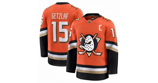 Ryan Getzlaf Men's Anaheim Ducks Orange Home Premium Jersey - Image 2