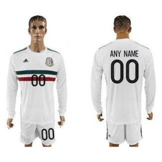 Mexico Personalized Away Long Sleeves Soccer Country Jersey