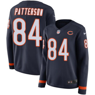 Nike Chicago Bears #84 Cordarrelle Patterson Navy Blue Team Color Women’s Stitched NFL Limited Therma Long Sleeve J...