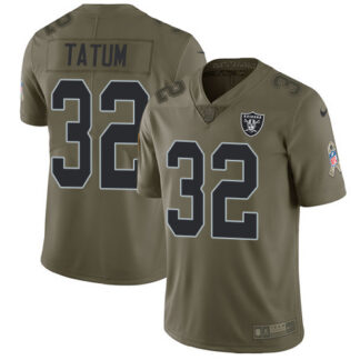 Nike Las Vegas Raiders #32 Jack Tatum Olive Men’s Stitched NFL Limited 2017 Salute To Service Jersey