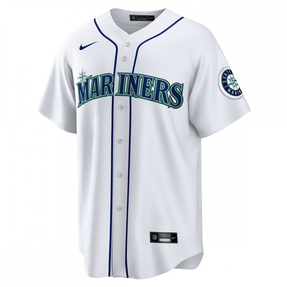 Cal Raleigh Seattle Mariners Nike Home Replica Jersey - White - Image 2