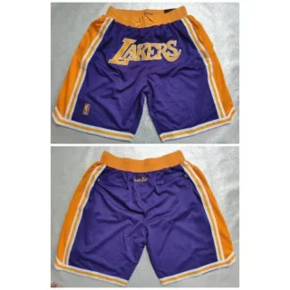 Men's Los Angeles Lakers Purple Shorts (Run Small) FEFB
