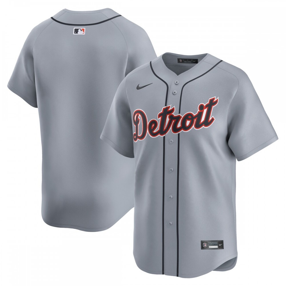 Detroit Tigers Nike Road Limited Jersey – Gray