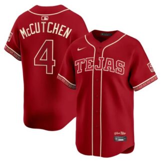 Men's & Women's & Youth Texas Rangers #4 Andrew McCutchen Red 2026 City Connect Limited Stitched Jersey