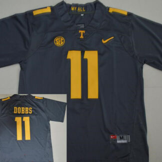 Men's Tennessee Volunteers #11 Joshua Dobbs Gray Stitched NCAA Nike College Football Jersey