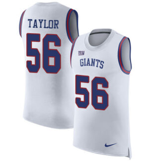 Nike New York Giants #56 Lawrence Taylor White Men’s Stitched NFL Limited Rush Tank Top Jersey