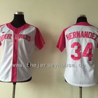 Seattle Mariners #34 Felix Hernandez 2012 Fashion Womens By Majestic Athletic Jersey