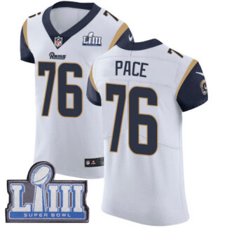 Nike Los Angeles Rams #76 Orlando Pace White Super Bowl LIII Bound Men’s Stitched NFL Vapor Untouchable Elite Jersey