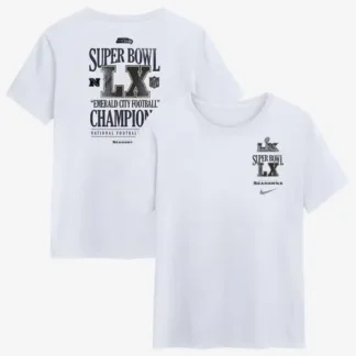 Women's Seattle Seahawks Nike White Super Bowl LX Champions Long Ball T-Shirt