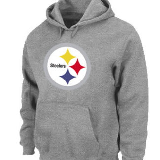 Pittsburgh Steelers Logo Pullover Hoodie Grey