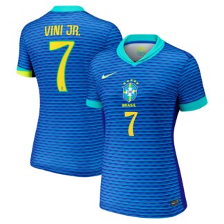 Vini Jr. Brazil National Team Nike Women’s 2024 Away Replica Jersey – Blue