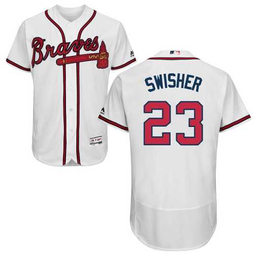 Atlanta Braves #23 Nick Swisher White Flexbase Stitched Jersey DingZhi