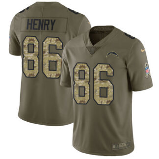 Nike Los Angeles Chargers #86 Hunter Henry Olive/Camo Men’s Stitched NFL Limited 2017 Salute To Service Jersey