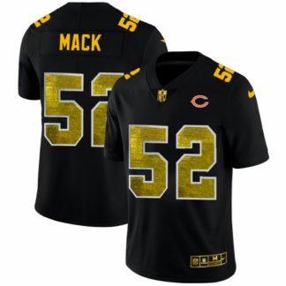 Chicago Chicago Bears #52 Khalil Mack Men’s Black Nike Golden Sequin Vapor Limited NFL Jersey