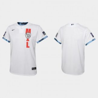 Milwaukee Milwaukee Brewers Youth 2021 Mlb All Star Game White Jersey Youth