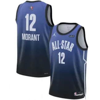 Men's 2023 All-Star #12 Ja Morant Blue Game Swingman Stitched Basketball Jersey HK6C