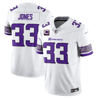 Men's Michigan Wolverines #33 Aaron Jones White Chrome Edition Vapor F.U.S.E. Limited Jersey