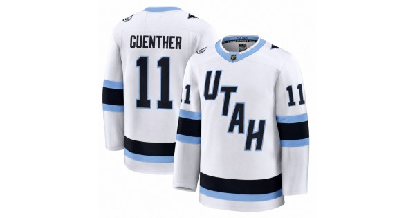 Dylan Guenther Men's Utah Mammoth White Away Premium Player Jersey - Image 2