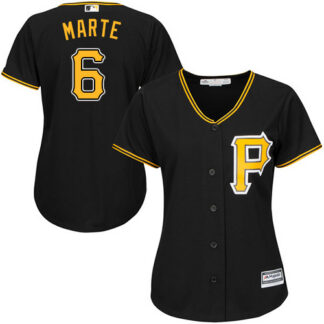 Pittsburgh Pirates #6 Starling Marte Black Alternate Women’s Stitched MLB Jersey