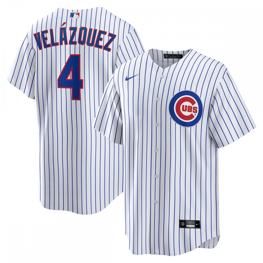 Nelson Velázquez Chicago Cubs Nike Home Replica Player Jersey - White