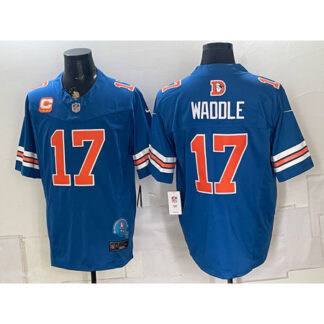 Youth Denver Broncos #17 Jaylen Waddle Royal Vapor F.U.S.E. Limited Jersey TS15