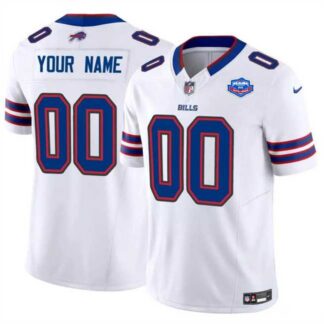 Men & Women & Youth Buffalo Bills Active Player Custom White 2025 F.U.S.E. With Farewell Patch Vapor Untouchable Li...