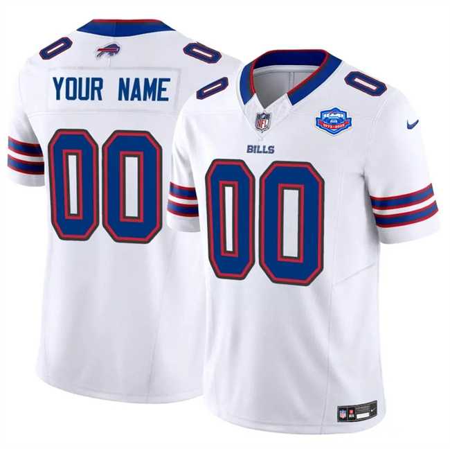 Men & Women & Youth Buffalo Bills Active Player Custom White 2025 F.U.S.E. With Farewell Patch Vapor Untouchable Li...