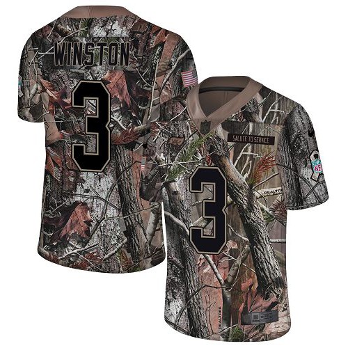 Nike Tampa Bay Buccaneers #3 Jameis Winston Camo Men’s Stitched NFL Limited Rush Realtree Jersey