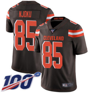 Nike Cleveland Browns #85 David Njoku Brown Team Color Men’s Stitched NFL 100th Season Vapor Limited Jersey