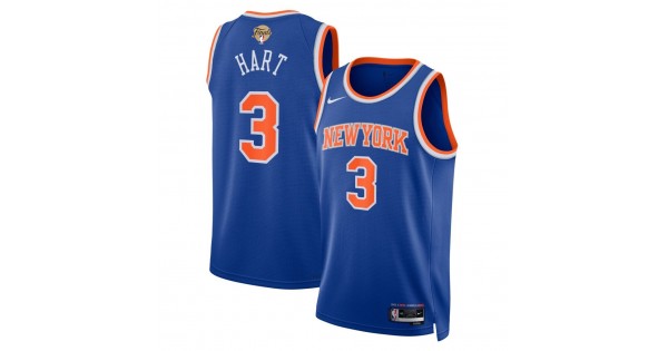 Josh Hart Towns New York Knicks Nike Blue 2026 NBA Finals Patch Swingman Jersey - Icon Edition - Image 2