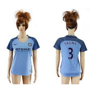 Women’s Manchester City #3 Sagna Home Soccer Club Jersey