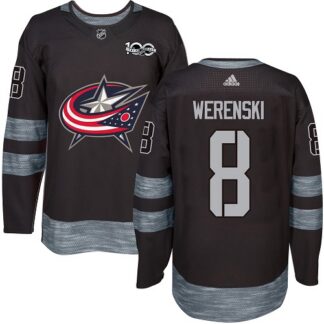 Adidas Columbus Blue Jackets #8 Zach Werenski Black 1917-2017 100th Anniversary Stitched NHL Jersey