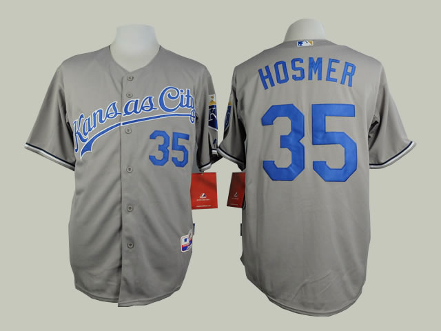 Kansas City Royals #35 Eric Hosmer Gray Jersey