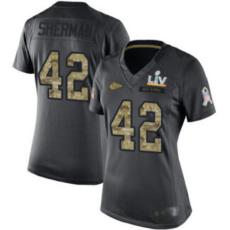 Nike Kansas City Chiefs #42 Anthony Sherman Black Women’s Super Bowl LV Bound Stitched NFL Limited 2016 Salute to S...