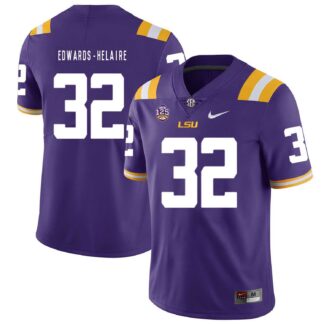 LSU Tigers 32 Clyde Edwards Helaire Purple Nike College Football Jersey Dzhi
