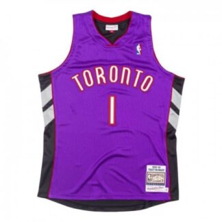 Men's Toronto Raptors Tracy McGrady #1 Throwback Purple 99-00 Hardwood Classics Jersey