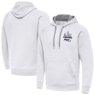 Men's Seattle Seahawks Antigua White Super Bowl LX Champions Victory Hoodie
