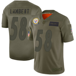 Nike Pittsburgh Steelers #58 Jack Lambert Camo Men’s Stitched NFL Limited 2019 Salute To Service Jersey