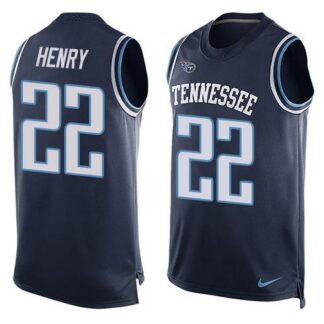 Nike Tennessee Titans #22 Derrick Henry Navy Blue Team Color Men’s Stitched NFL Limited Tank Top Jersey