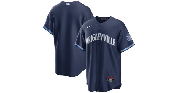 Chicago Cubs Nike 2021 City Connect Replica Jersey - Navy - Image 2